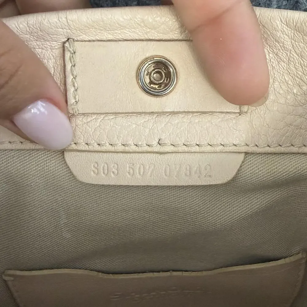 Shinola Leather Shoulder Tote Crossbody Bag Light Pink Braided Strap Minimalist